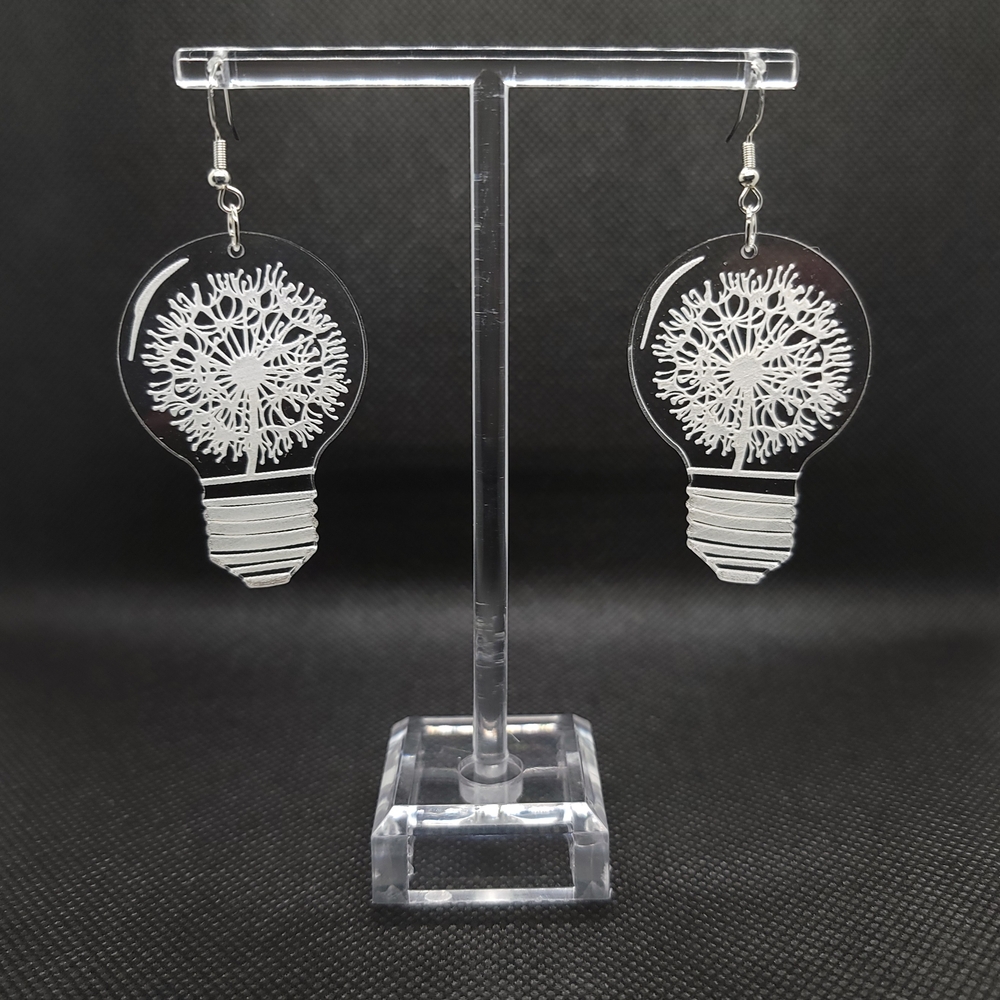 Acrylic Dandelion Earrings